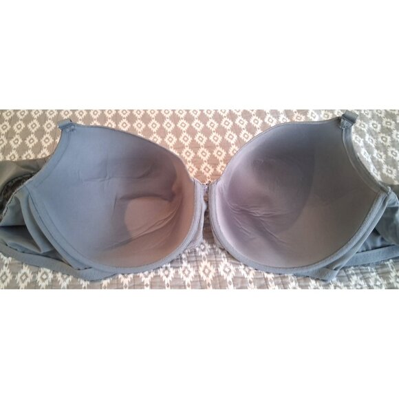 Torrid 50DD Lightly Lined T Shirt Bra Gray Lace trim Back Smoothing womens - Picture 3 of 4